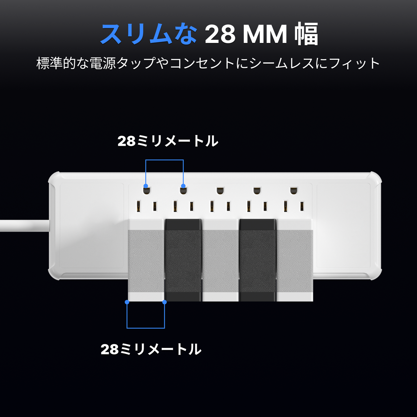 Gitryin 3C対応 伸縮式充電器 - ホワイト/Lightningケーブル (40W)