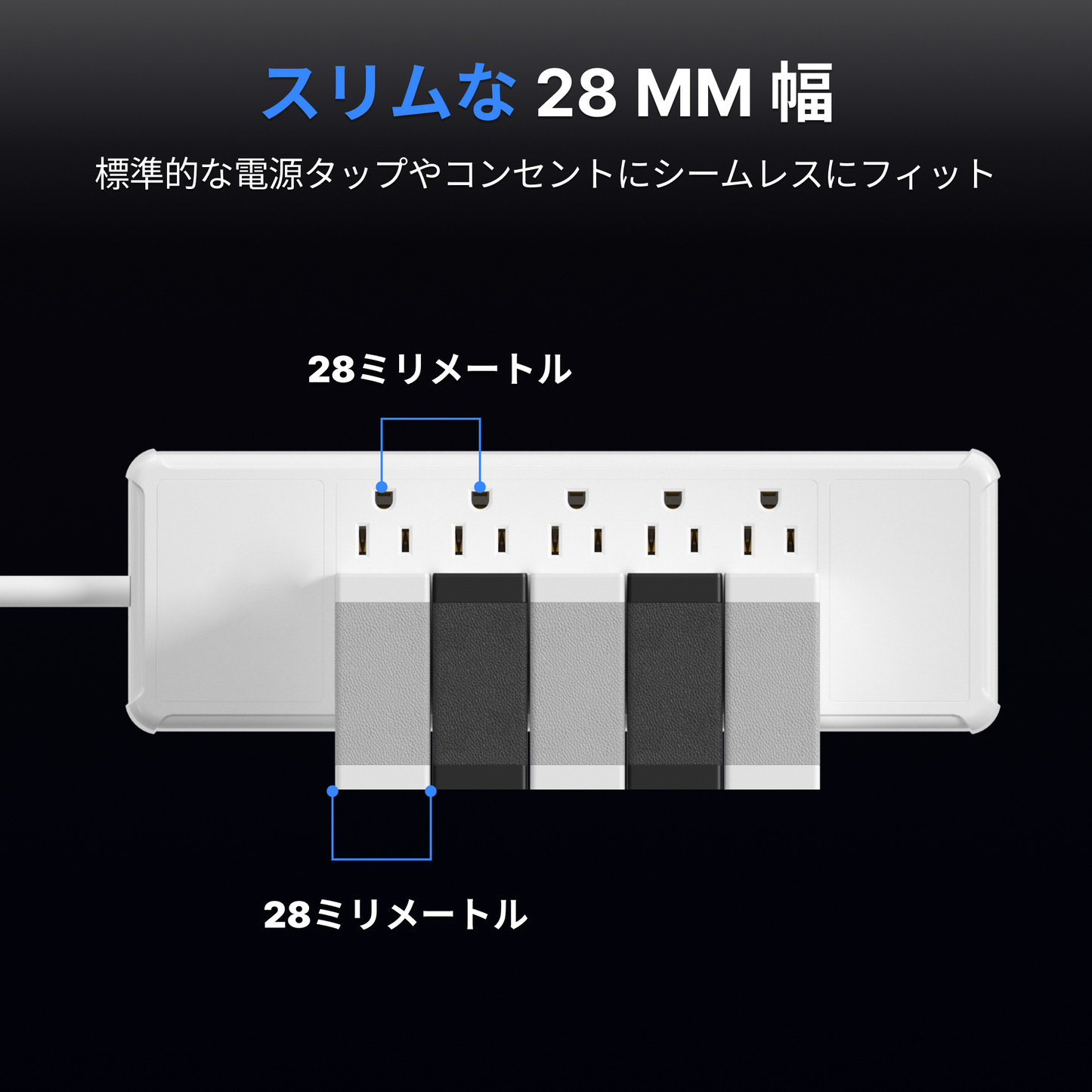 Gitryin 3C対応 伸縮式充電器 - ホワイト/Lightningケーブル (40W)