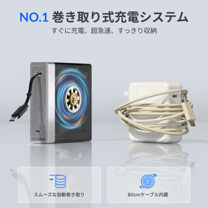 Gitryin 140W巻き取り式USB-C充電器