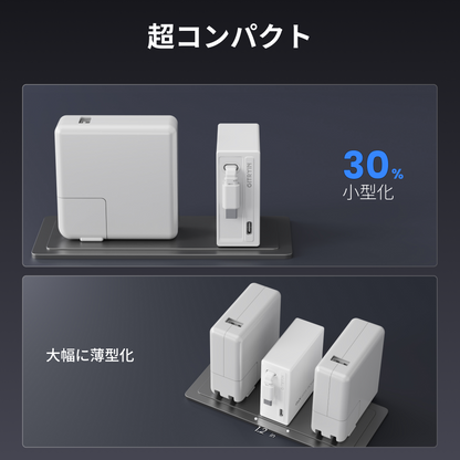 Gitryin 3C対応 65W 高速伸縮式充電器