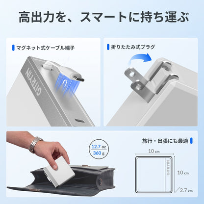 Gitryin 140W巻き取り式USB-C充電器