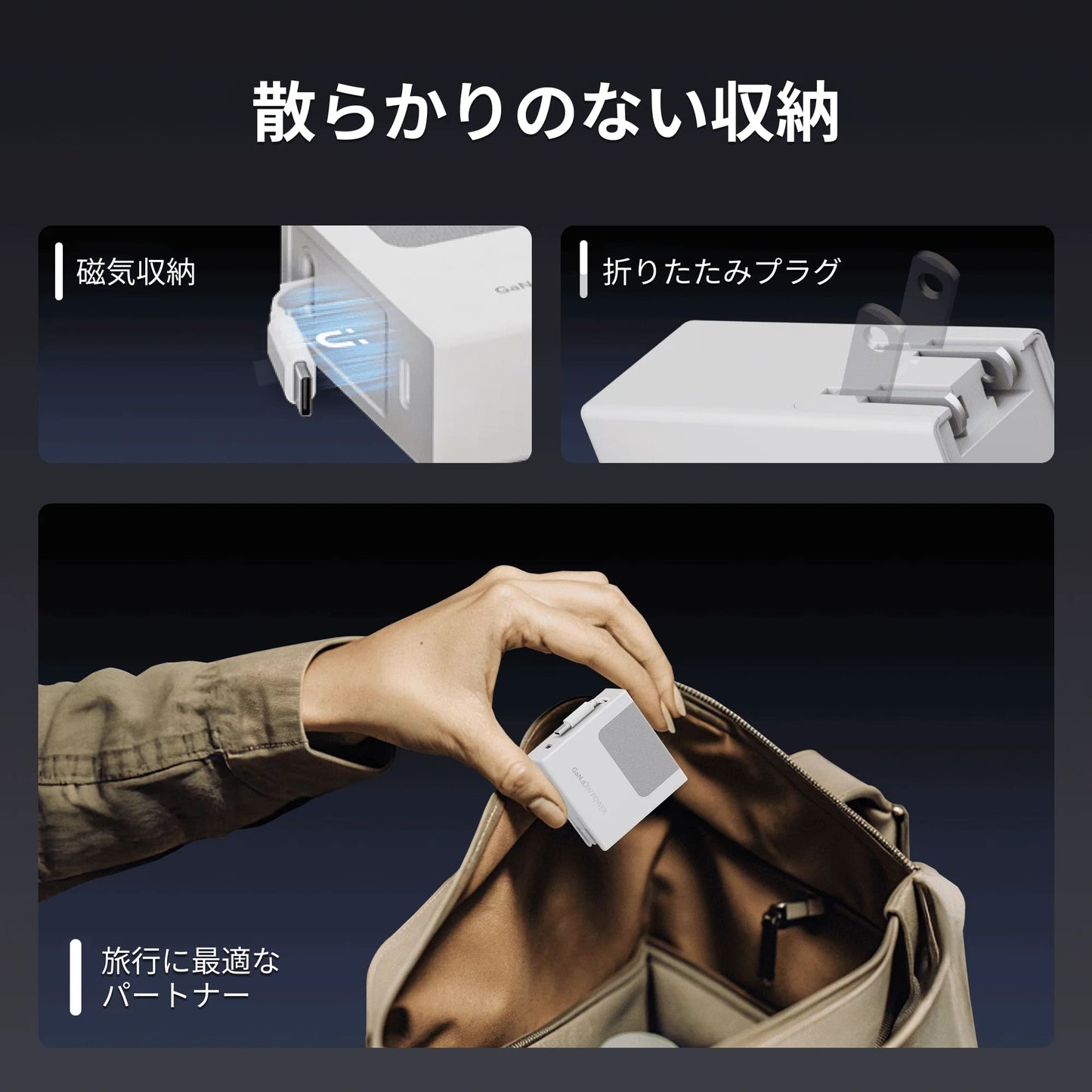 Gitryin 3C対応 40W伸縮式充電器