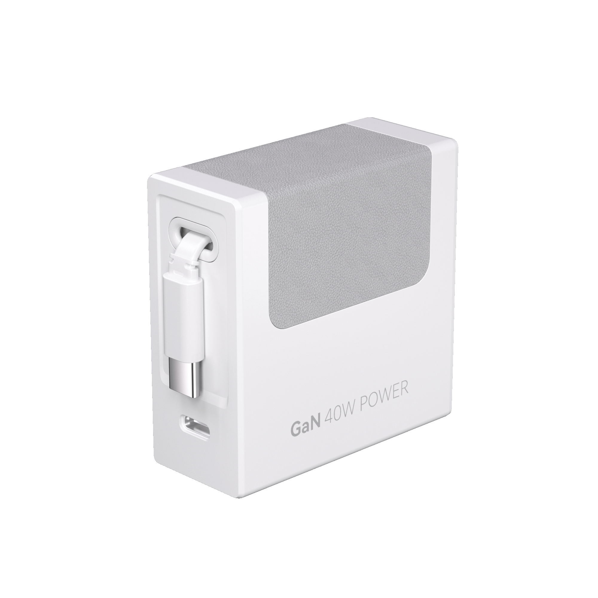 Gitryin 3C対応 伸縮式充電器 - ホワイト/USB-Cケーブル (40W)