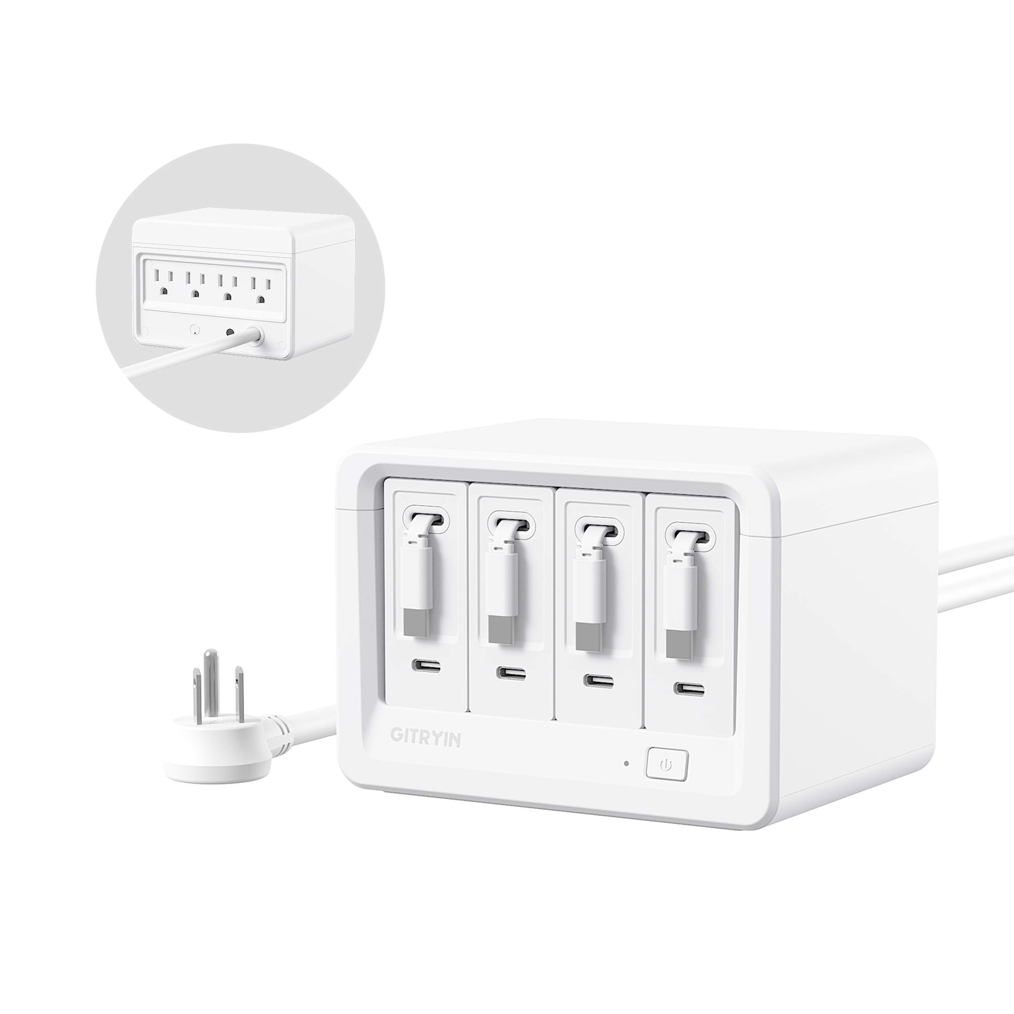 Gitryin デスクトップ充電ステーション 12-in-1 (40W単ポート)